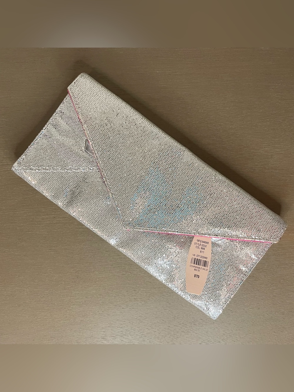 Victoria’s Secret sparkle envelope clutch handbag